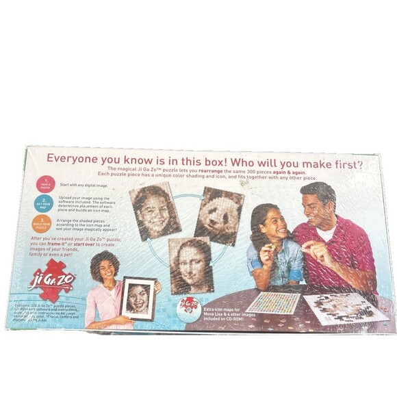 Hasbro Jigazo Puzzle Family Fun Mosaic Style Personalized Jigsaw Activity Sealed - Picture 3 of 5